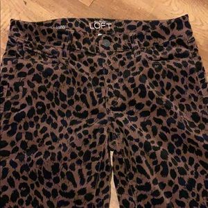 LOFT Skinny Cheetah Print Pants